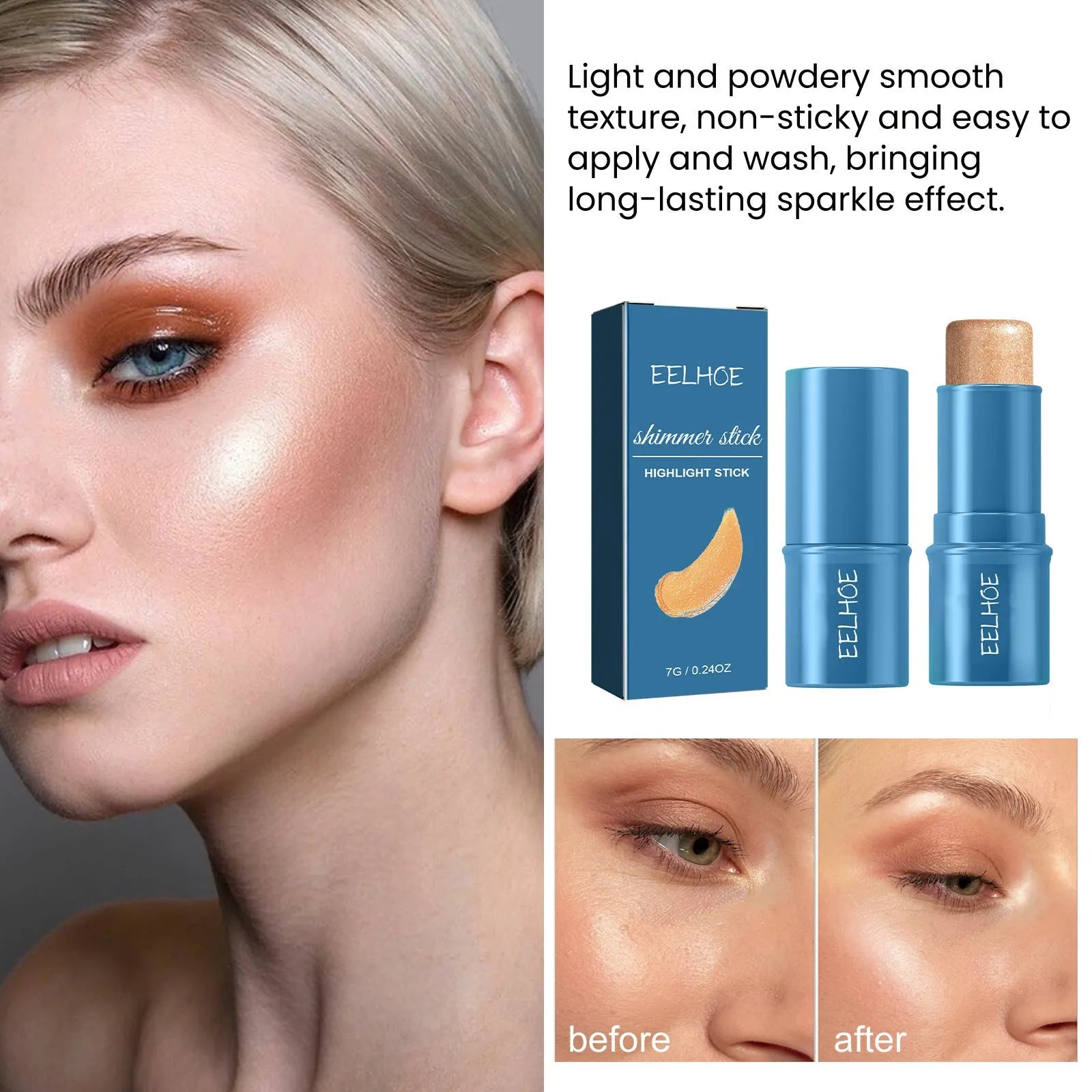 Highlight Shadow Blush Stick Three - Bellarte Enchanté Highlight Shadow Blush Stick Three